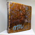 Brown & Gold Om :  Meditation Icon